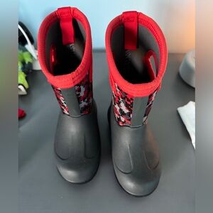 Kids Red and Black Boots